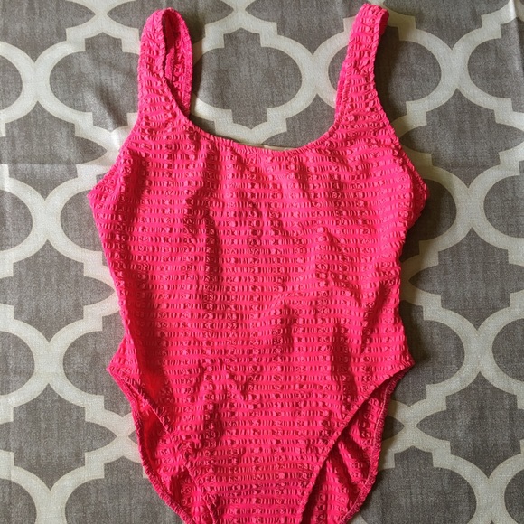 pink crinkle swimsuit